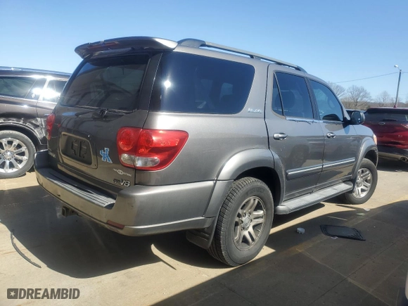 2005 Toyota Sequoia Limited with VIN 5TDZT38A25S248073, listed as a Copart auction lot 49526385 with 230,564 mi miles and Clean Title. Bid and sale history available at carsss.com. Image 3.