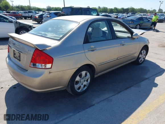 2008 Kia Spectra SX with VIN KNAFE121485492955, listed as a IAAI auction lot 41995775 with 61,717 mi miles. Bid and sale history available at carsss.com. Image 4.