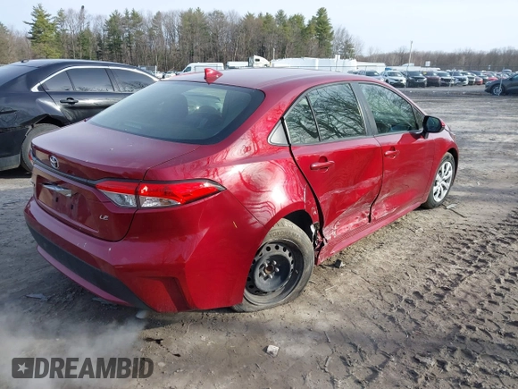 2022 Toyota Corolla LE with VIN JTDEPMAE3NJ214548, listed as a IAAI auction lot 41921491 with 29,878 mi miles and . Bid and sale history available at carsss.com. Image 4.