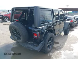 2021 Jeep Wrangler Unlimited Sport S with VIN 1C4HJXDN0MW817146, listed as a IAAI auction lot 41459993 with 20,367 mi miles and . Bid and sale history available at DreamBid. Image 4.