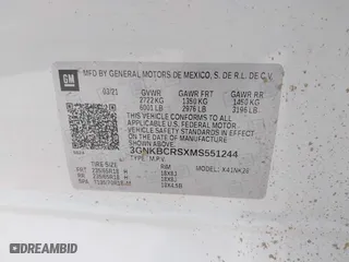 2021 Chevrolet Blazer LT with VIN 3GNKBCRSXMS551244, listed as a IAAI auction lot 41717299 with 72,151 mi miles. Bid and sale history available at carsss.com. Image 9.