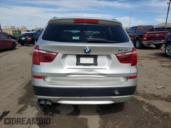 2013 BMW X3 xDrive28i with VIN 5UXWX9C51D0A16801, listed as a Copart auction lot 49008455 with 104,542 mi miles and Salvage Title. Bid and sale history available at carsss.com. Image 6.