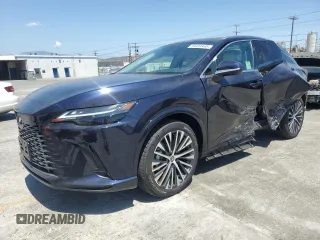 2025 Lexus RX 350h z VIN 2T2BBMCA7SC085065, wystawiony jako Copart lot #59034485 z przebiegiem 329 mil mil oraz Szkoda całkowita • Salvage title. Historia ofert i sprzedaży dostępna na DreamBid. Obrazek 1.