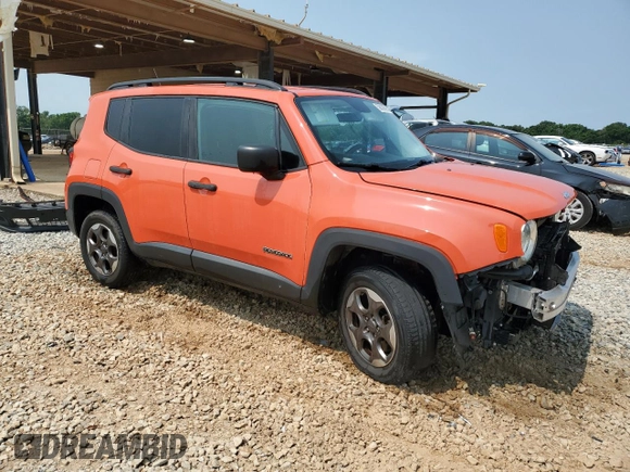 2017 Jeep Renegade Sport with VIN ZACCJBAB6HPF18061, listed as a Copart auction lot 59039595 with 95,431 mi miles and Salvage title. Bid and sale history available at DreamBid. Image 4.