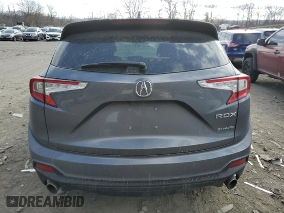 2021 Acura RDX w/Technology Package with VIN 5J8TC2H57ML038587, listed as a Copart auction lot 46600414 with 0 mi miles and Salvage Title. Bid and sale history available at carsss.com. Image 6.
