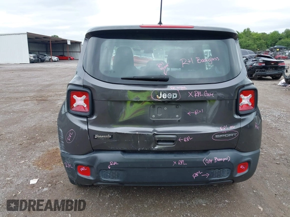 2019 Jeep Renegade Sport with VIN ZACNJAAB3KPK17836, listed as a IAAI auction lot 42351057 with 52,318 mi miles and . Bid and sale history available at DreamBid. Image 16.