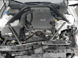 2018 Genesis G80 3.8L with VIN KMHGN4JE0JU240981, listed as a Copart auction lot 72947044 with 43,870 mi miles and Salvage Title. Bid and sale history available at carsss.com. Image 12.