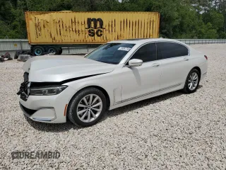 2021 BMW 7 Series 750i xDrive z VIN WBA7U2C03MCG03880, wystawiony jako Copart lot #54887745 z przebiegiem 22 361 mil mil oraz Szkoda całkowita • Salvage title. Historia ofert i sprzedaży dostępna na DreamBid. Obrazek 1.