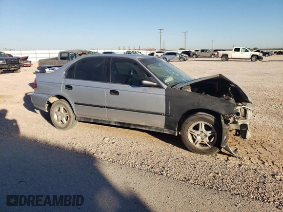 1998 Honda Civic LX with VIN 1HGEJ6577WL049846, listed as a Copart auction lot 72406804 with 199,514 mi miles and Salvage Title. Bid and sale history available at carsss.com. Image 4.