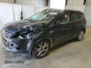 2016 Ford Escape Titanium with VIN 1FMCU0J91GUB09161, listed as a Copart auction lot 50027315 with 106,784 mi miles and Salvage Title. Bid and sale history available at carsss.com. Image 1.