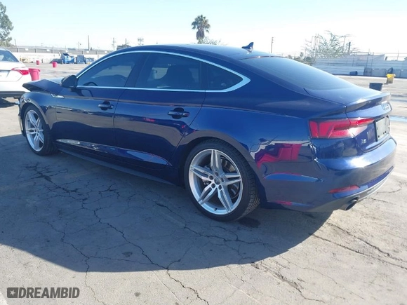 2019 Audi A5 Sportback Premium Plus with VIN WAUENCF58KA029106, listed as a IAAI auction lot 41414095 with 43,661 mi miles. Bid and sale history available at carsss.com. Image 3.
