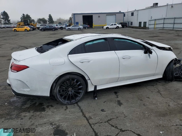 2019 Mercedes-Benz CLS with VIN WDD2J5JB6KA041898, listed as a Copart auction lot 85493084 with 52,332 mi miles and Salvage Title. Bid and sale history available at carsss.com. Image 3.