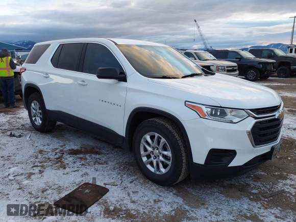 2020 Chevrolet Traverse LS with VIN 1GNEVFKW9LJ302128, listed as a IAAI auction lot 41033122 with 44,539 mi miles. Bid and sale history available at carsss.com. Image 1.