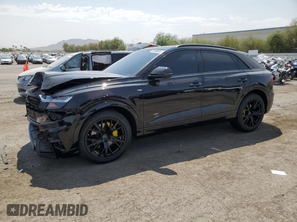 2019 Audi Q8 Premium Plus with VIN WA1EVAF13KD011514, listed as a Copart auction lot 64988564 with 81,316 mi miles and Salvage Title. Bid and sale history available at carsss.com. Image 1.