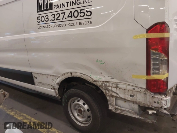 2020 Ford Transit Cargo with VIN 1FTBR1Y81LKA74678, listed as a IAAI auction lot 41173381 with 39,137 mi miles and . Bid and sale history available at DreamBid. Image 18.