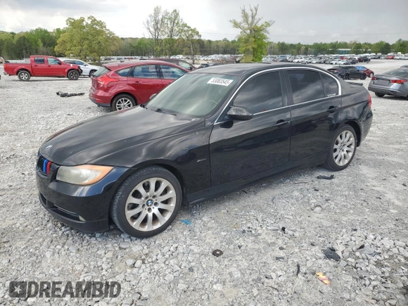 2007 BMW 3 Series 335i with VIN WBAVB73547VF53554, listed as a Copart auction lot 53083545 with 153,751 mi miles and Clean Title. Bid and sale history available at carsss.com. Image 1.