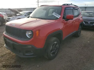 2015 Jeep Renegade Latitude with VIN ZACCJBBH3FPC05601, listed as a Copart auction lot 83986434 with 81,777 mi miles and Clean Title. Bid and sale history available at carsss.com. Image 1.