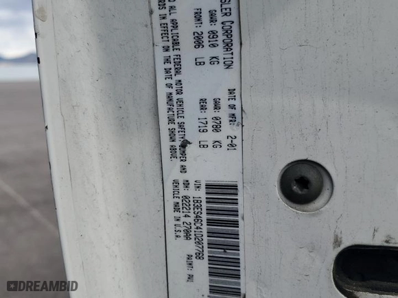 2001 Dodge Neon Highline with VIN 1B3ES46C41D207768, listed as a Copart auction lot 71912564 with 198,221 mi miles and Salvage Title. Bid and sale history available at carsss.com. Image 14.