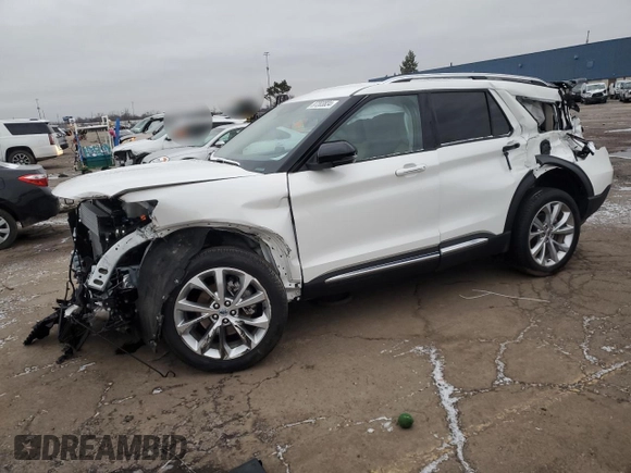 2023 Ford Explorer Platinum with VIN 1FM5K8HC4PGB82389, listed as a Copart auction lot 87203834 with 3,831 mi miles and Salvage title. Bid and sale history available at DreamBid. Image 1.