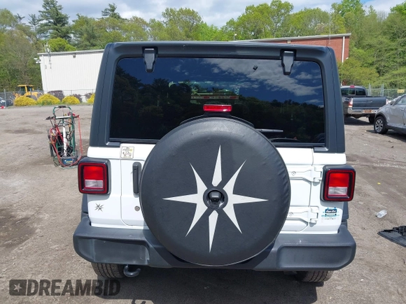 2020 Jeep Wrangler Unlimited Sport S with VIN 1C4HJXDG9LW229715, listed as a IAAI auction lot 42203008 with 63,683 mi miles and . Bid and sale history available at DreamBid. Image 16.