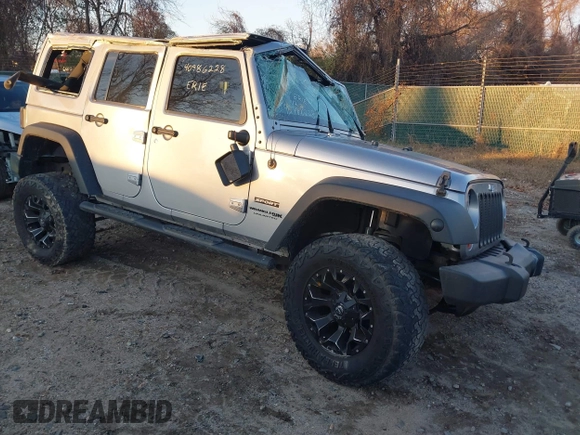 2018 Jeep Wrangler JK Unlimited Sport S with VIN 1C4BJWDG5JL862100, listed as a IAAI auction lot 40986228 with 1 mi miles. Bid and sale history available at carsss.com. Image 1.