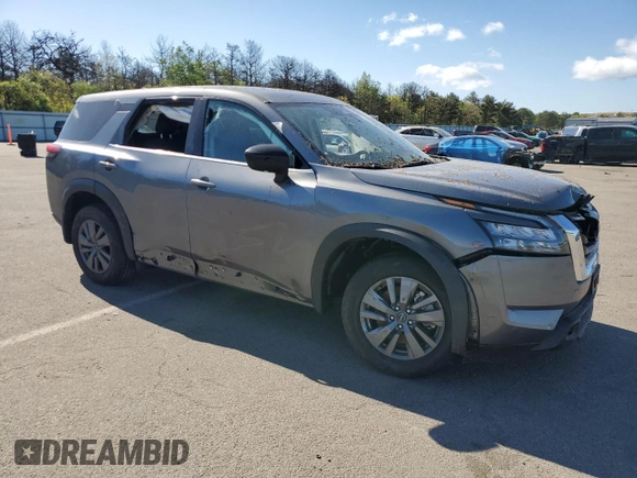 2025 Nissan Pathfinder S with VIN 5N1DR3AC0SC205087, listed as a Copart auction lot 57028965 with 1,052 mi miles and Salvage title. Bid and sale history available at DreamBid. Image 4.
