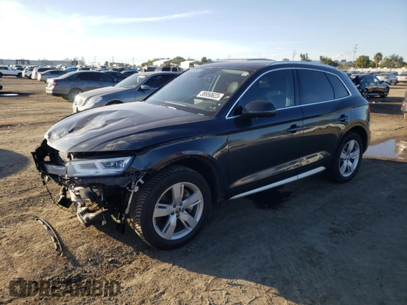 2018 Audi Q5 Premium Plus with VIN WA1BNAFY2J2005326, listed as a Copart auction lot 39950623 with 81,979 mi miles. Bid and sale history available at carsss.com. Image 1.