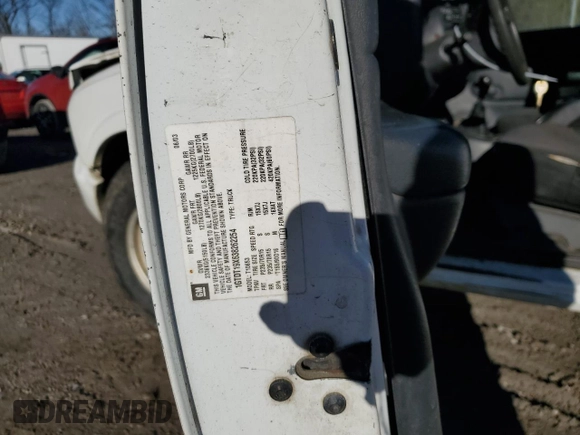 2003 GMC Sonoma SLS z VIN 1GTDT19X638262254, wystawiony jako Copart lot #84654314 z przebiegiem 99 549 mil mil oraz Szkoda całkowita • Salvage title. Historia ofert i sprzedaży dostępna na DreamBid. Obrazek 12.