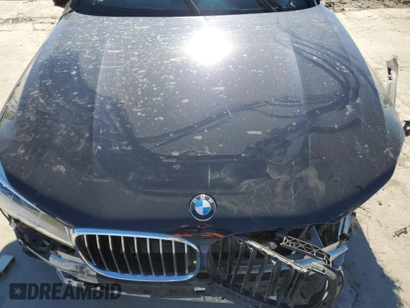 2018 BMW 7 Series 750i with VIN WBA7F0C50JGM23350, listed as a Copart auction lot 80530694 with 0 mi miles and Salvage Title. Bid and sale history available at carsss.com. Image 12.