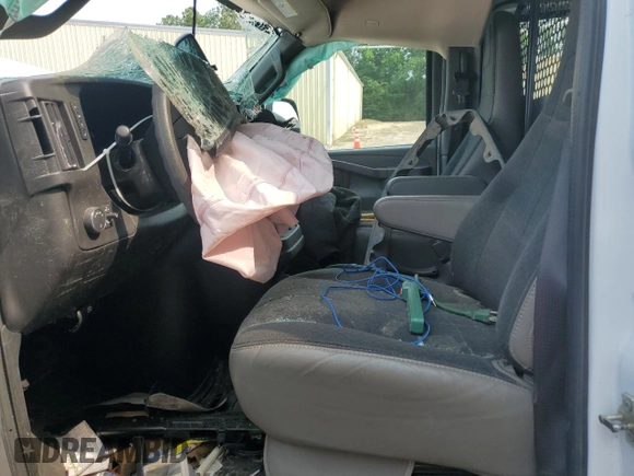 2023 Chevrolet Express Cargo with VIN 1GCWGAFP3P1127328, listed as a Copart auction lot 59623345 with Not provided miles and Salvage title. Bid and sale history available at DreamBid. Image 7.
