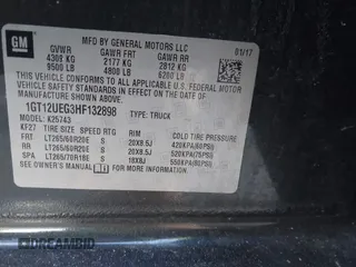 2017 GMC Sierra 2500HD Denali z VIN 1GT12UEG3HF132898, wystawiony jako IAAI lot #41442407 z przebiegiem 83 432 mil mil oraz . Historia ofert i sprzedaży dostępna na DreamBid. Obrazek 9.
