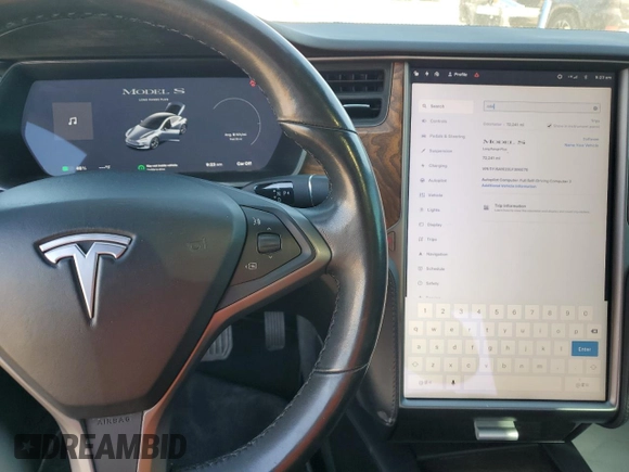 2020 Tesla Model S Long Range с VIN 5YJSA1E23LF366076, выставлен на аукционе Copart как лот 47466095 с пробегом 72 241 миль миль и Списание • Salvage title. История ставок и продаж доступна на DreamBid. Изображение 9.