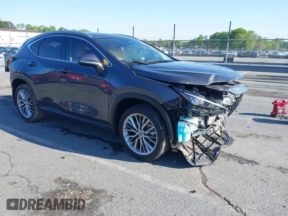 2023 Lexus NX with VIN 2T2GKCEZXPC015134, listed as a IAAI auction lot 41984994 with 19,264 mi miles. Bid and sale history available at carsss.com. Image 1.