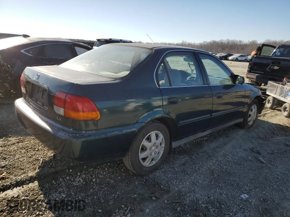 1997 Honda Civic LX with VIN 1HGEJ6676VL022053, listed as a Copart auction lot 46361975 with 270,018 mi miles and Salvage Title. Bid and sale history available at carsss.com. Image 3.
