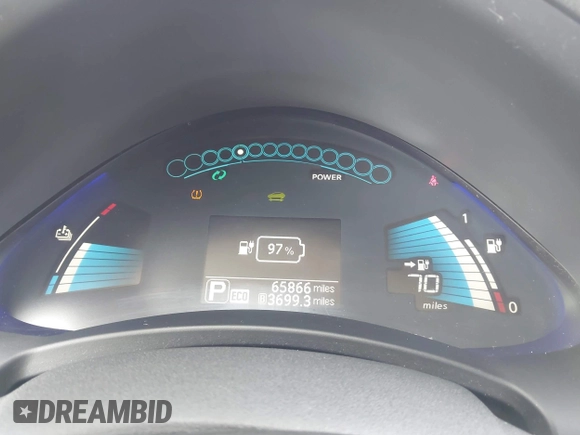 2017 Nissan LEAF SV with VIN 1N4BZ0CP5HC300639, listed as a IAAI auction lot 41871728 with 65,866 mi miles and . Bid and sale history available at DreamBid. Image 17.