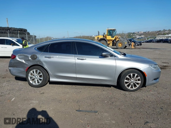 2015 Chrysler 200 C with VIN 1C3CCCCB7FN583055, listed as a IAAI auction lot 42062923 with 105,810 mi miles. Bid and sale history available at carsss.com. Image 12.