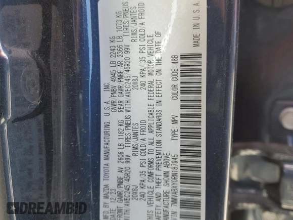 2024 Mazda CX-50 2.5 Turbo with VIN 7MMVABXY0RN187945, listed as a Copart auction lot 76085454 with 30,686 mi miles and Salvage title. Bid and sale history available at DreamBid. Image 13.