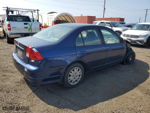 2005 Honda Civic Sdn LX SSRS with VIN 2HGES16625H512381, listed as a Copart auction lot 45058335 with 36,378 mi miles and Salvage Title. Bid and sale history available at carsss.com. Image 3.