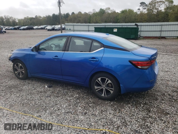 2021 Nissan Sentra SV with VIN 3N1AB8CV8MY288062, listed as a Copart auction lot 51220705 with 39,658 mi miles and Salvage Title. Bid and sale history available at carsss.com. Image 2.