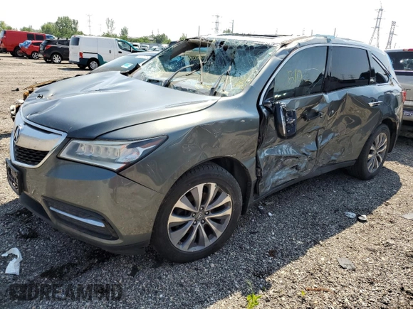 2014 Acura MDX Technology with VIN 5FRYD3H4XEB010168, listed as a Copart auction lot 63021185 with Not provided miles and Salvage title. Bid and sale history available at DreamBid. Image 1.