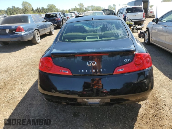 2006 Infiniti G35 Coupe with VIN JNKCV54EX6M715644, listed as a Copart auction lot 69753754 with 134,445 mi miles and Salvage Title. Bid and sale history available at carsss.com. Image 6.