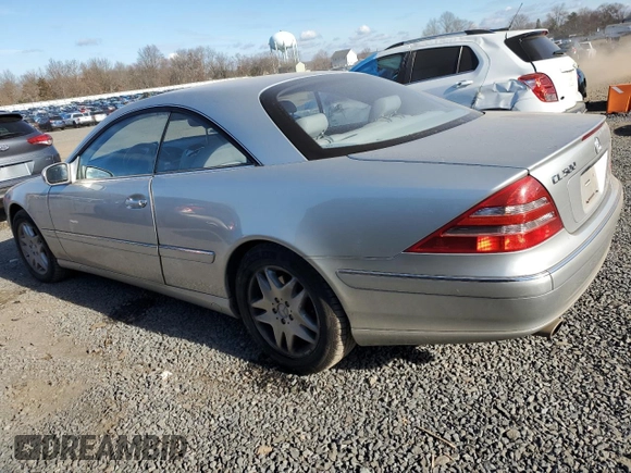 2001 Mercedes-Benz CL 500/600 z VIN WDBPJ75J91A018531, wystawiony jako Copart lot #83303954 z przebiegiem 23 660 mil mil oraz Szkoda całkowita • Salvage title. Historia ofert i sprzedaży dostępna na DreamBid. Obrazek 2.
