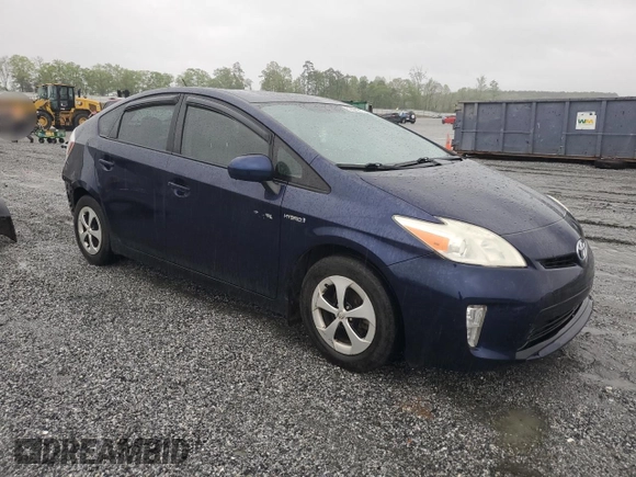 2013 Toyota Prius One with VIN JTDKN3DU1D0341471, listed as a Copart auction lot 52001815 with 207,181 mi miles and Salvage Title. Bid and sale history available at carsss.com. Image 4.