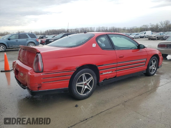 2004 Chevrolet Monte Carlo SS Supercharged z VIN 2G1WZ151749325546, wystawiony jako Copart lot #50517925 z przebiegiem 196 839 mil mil oraz Szkoda całkowita • Salvage title. Historia ofert i sprzedaży dostępna na DreamBid. Obrazek 3.