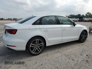 2018 Audi A3 Sedan Premium with VIN WAUAUGFF5J1018824, listed as a Copart auction lot 57607604 with 65,062 mi miles and Salvage Title. Bid and sale history available at carsss.com. Image 3.