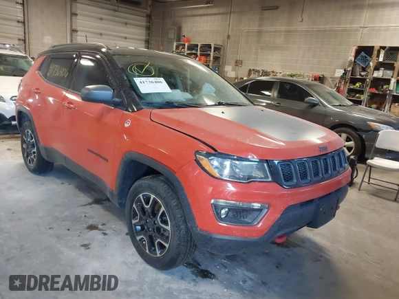 2020 Jeep Compass Trailhawk with VIN 3C4NJDDB9LT122174, listed as a IAAI auction lot 41736406 with 74,807 mi miles and . Bid and sale history available at carsss.com. Image 6.