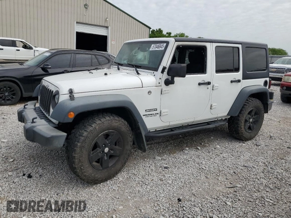 2016 Jeep Wrangler Unlimited Sport with VIN 1C4BJWDG2GL115417, listed as a Copart auction lot 57046845 with Not provided miles and Salvage title. Bid and sale history available at DreamBid. Image 1.