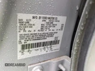 2021 Ford Mustang Mach-E Select z VIN 3FMTK1RM4MMA43693, wystawiony jako Copart lot #53386005 z przebiegiem 40 450 mil mil oraz Szkoda całkowita • Salvage title. Historia ofert i sprzedaży dostępna na DreamBid. Obrazek 12.