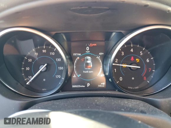 2019 Jaguar XE 25t Premium with VIN SAJAJ4FX9KCP49914, listed as a Copart auction lot 42342175 with 69,223 mi miles and Salvage Title. Bid and sale history available at carsss.com. Image 9.