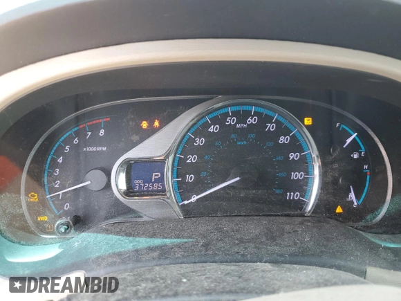 2011 Toyota Sienna XLE с VIN 5TDDK3DC9BS016604, выставлен на аукционе Copart как лот 59236145 с пробегом 372 585 миль миль и Чистый • Clean title. История ставок и продаж доступна на DreamBid. Изображение 9.